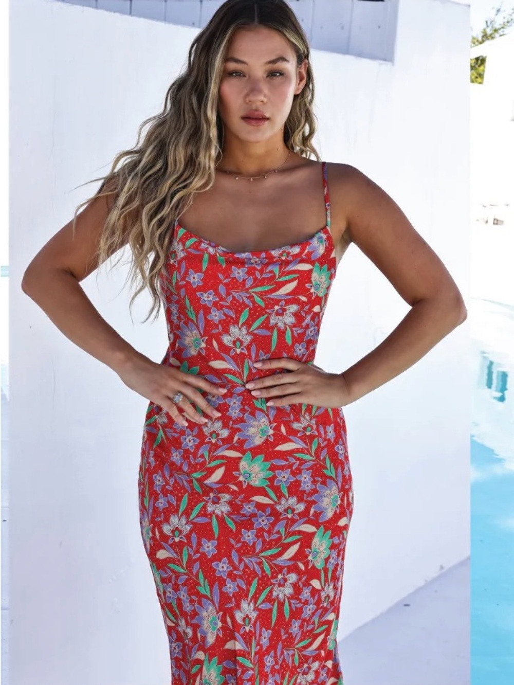 Resa Berri Slip Dress in Baja